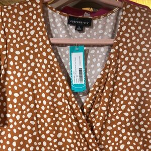 Women's Brown Polka Dot Dress